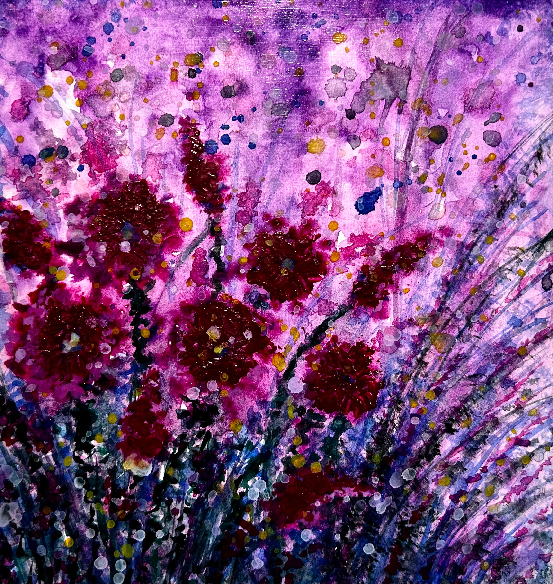 Chrysanthemums, artwork by Shatabdi Mandal