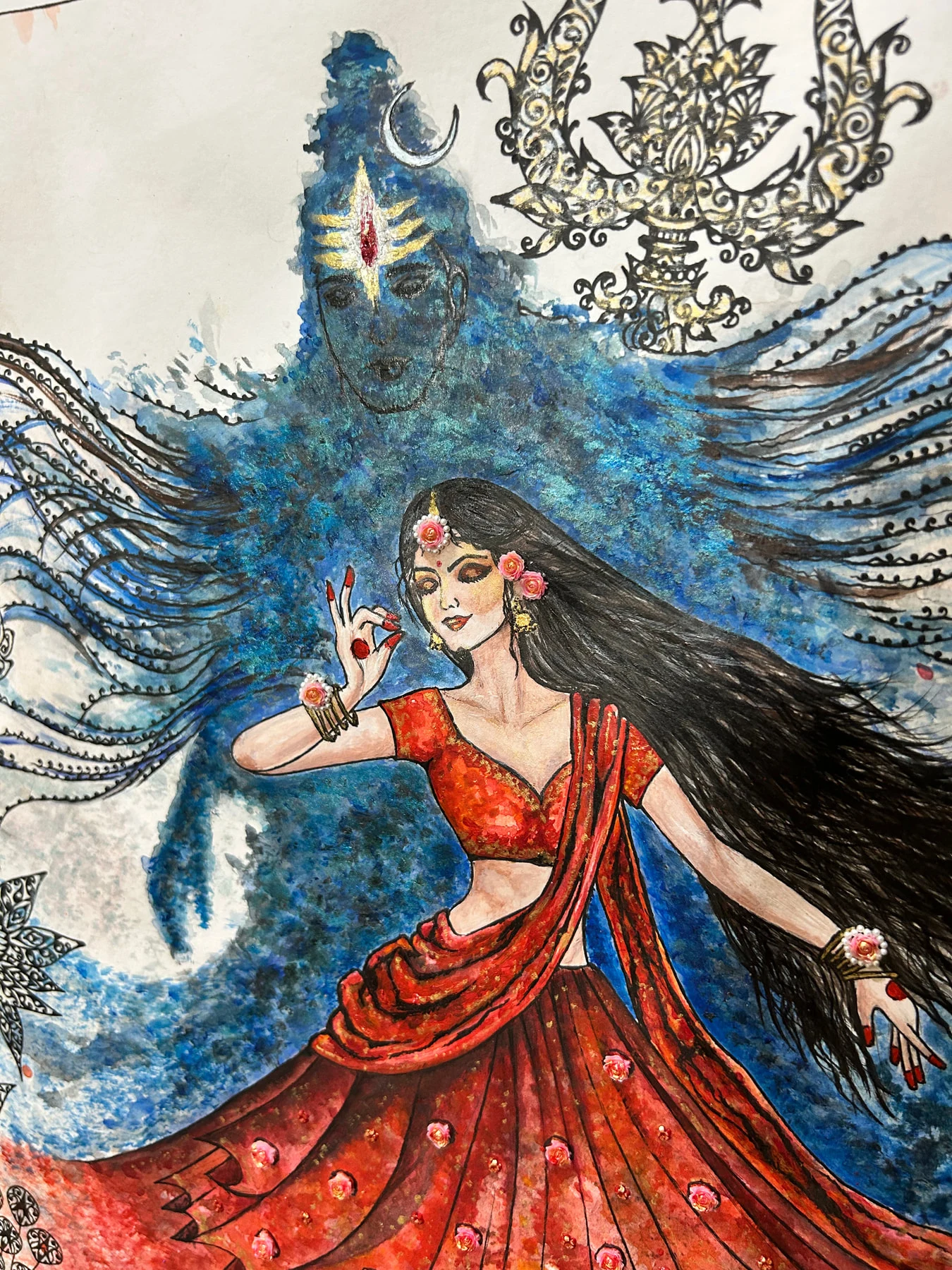 Close-up 1 of Shiva-Parvati Series: Sammohan by Shatabdi Mandal