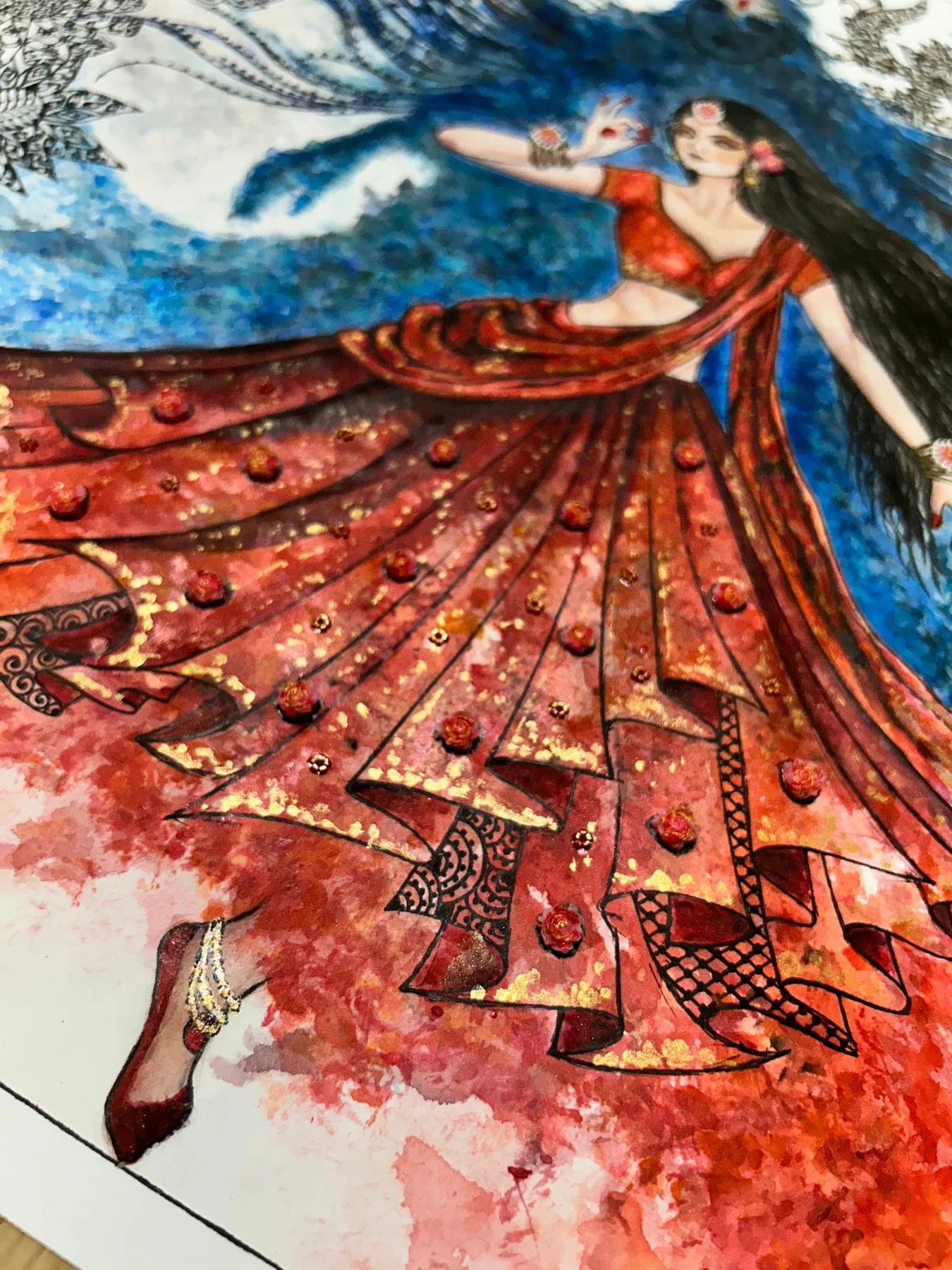 Close-up 2 of Shiva-Parvati Series: Sammohan by Shatabdi Mandal