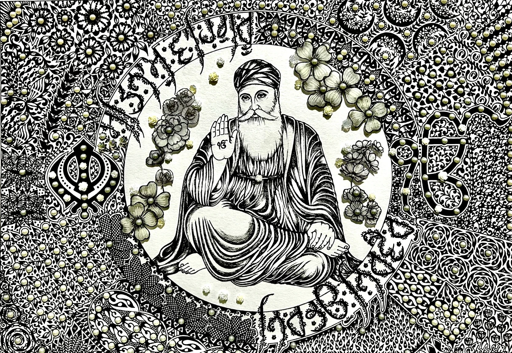 Guru Nanak Dev, artwork by Shatabdi Mandal