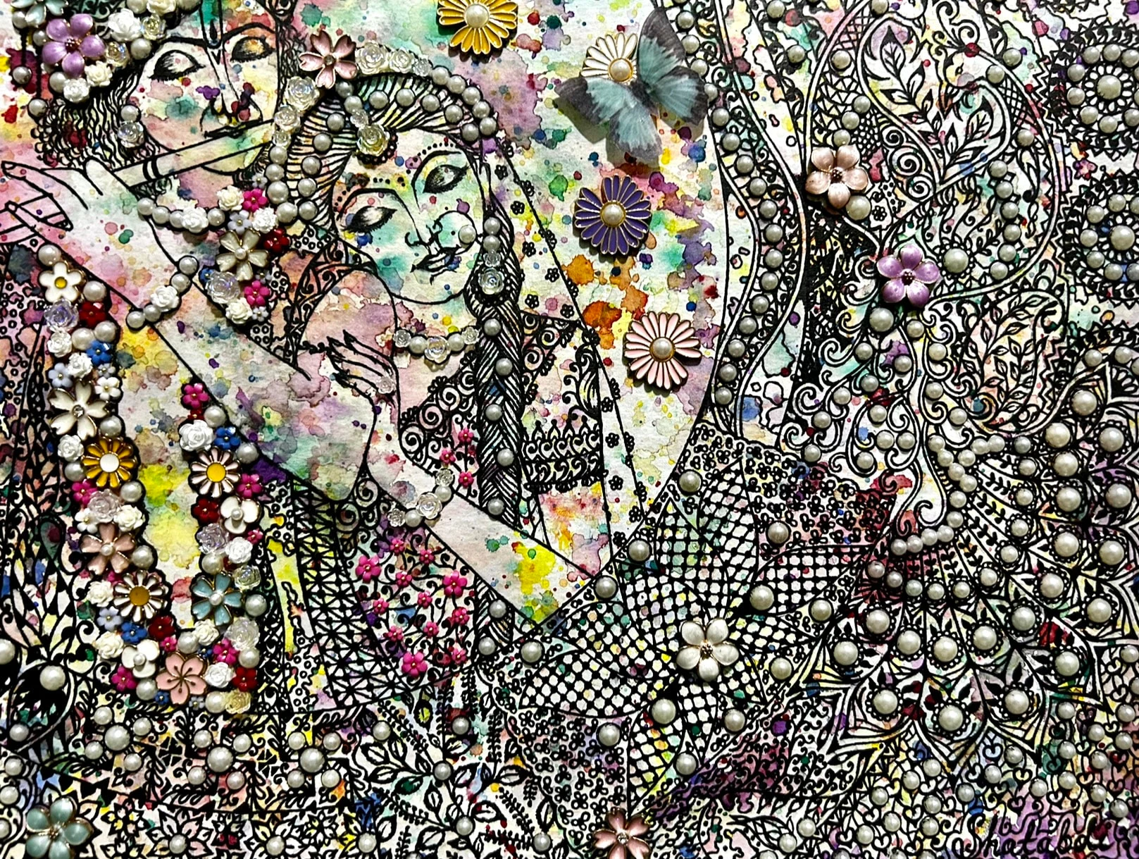 Close-up 2 of Radha Krishna Series: Prem by Shatabdi Mandal