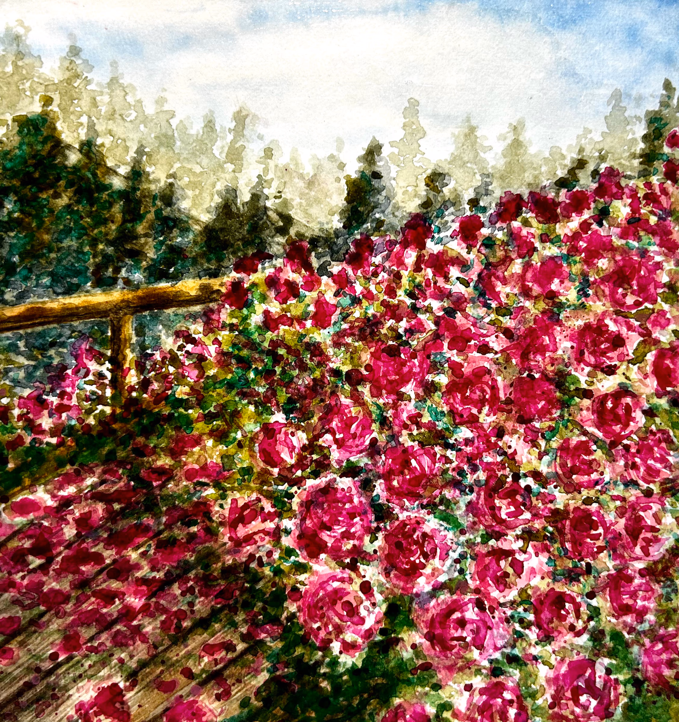 Rose Garden, artwork by Shatabdi Mandal
