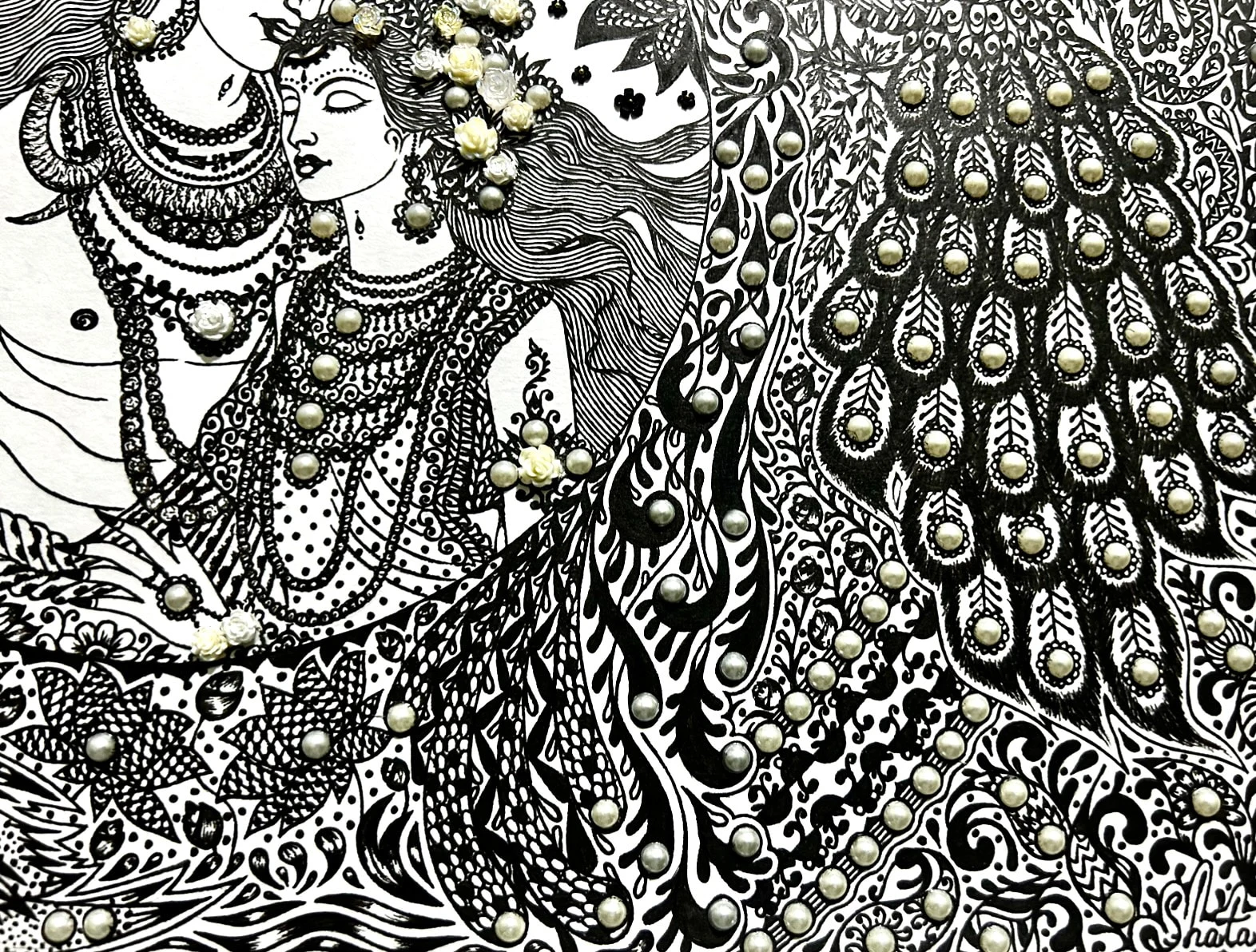 Close-up 3 of Shiva-Parvati Series: Samarpan by Shatabdi Mandal