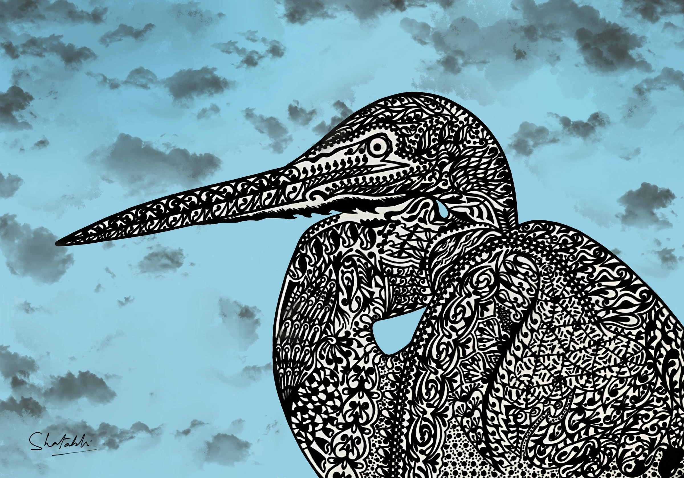 The Crane, artwork by Shatabdi Mandal