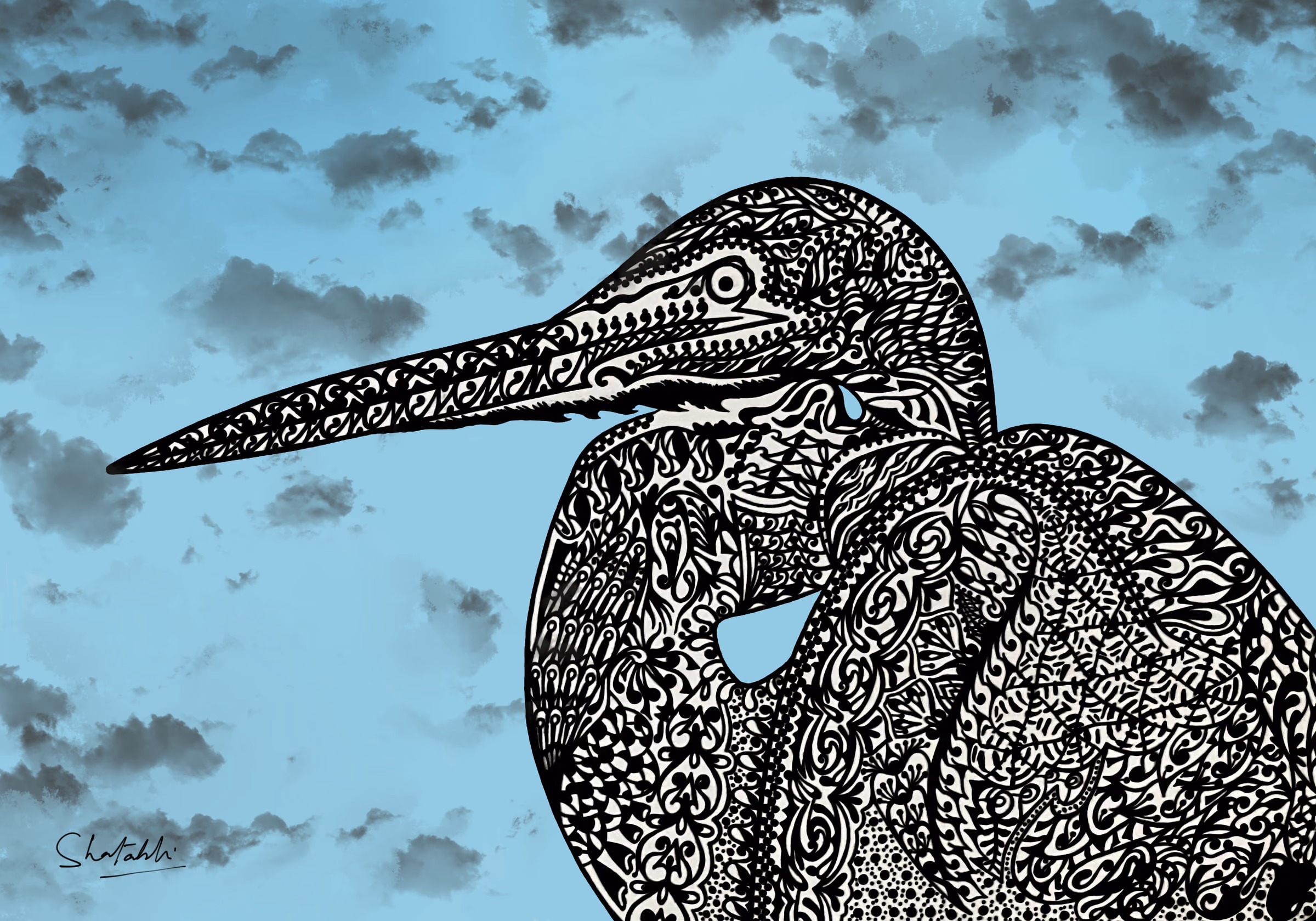 The Crane, artwork by Shatabdi Mandal